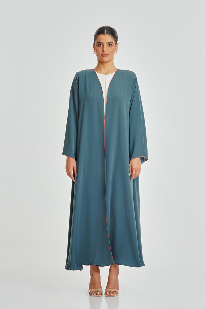 Teal Rose Abaya