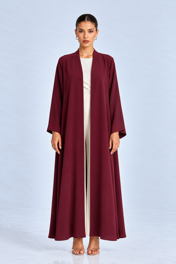 Maroon Classic Abaya
