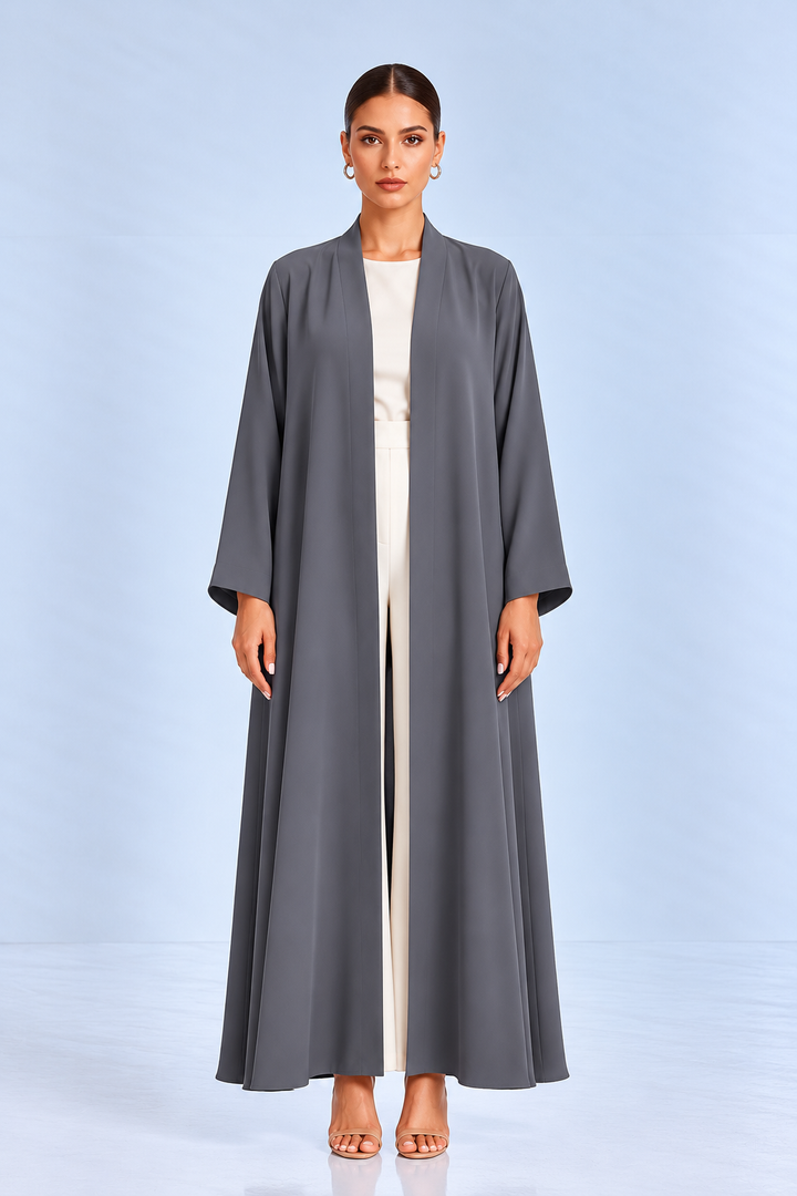 Charcoal Grey Classic Abaya