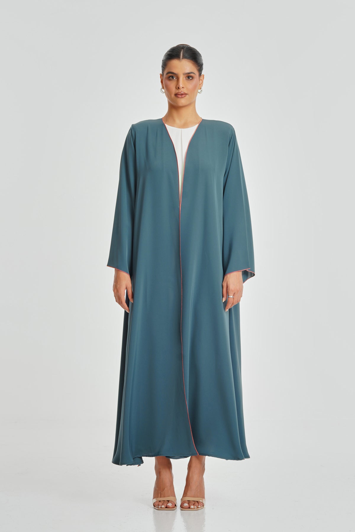 Teal Rose Abaya