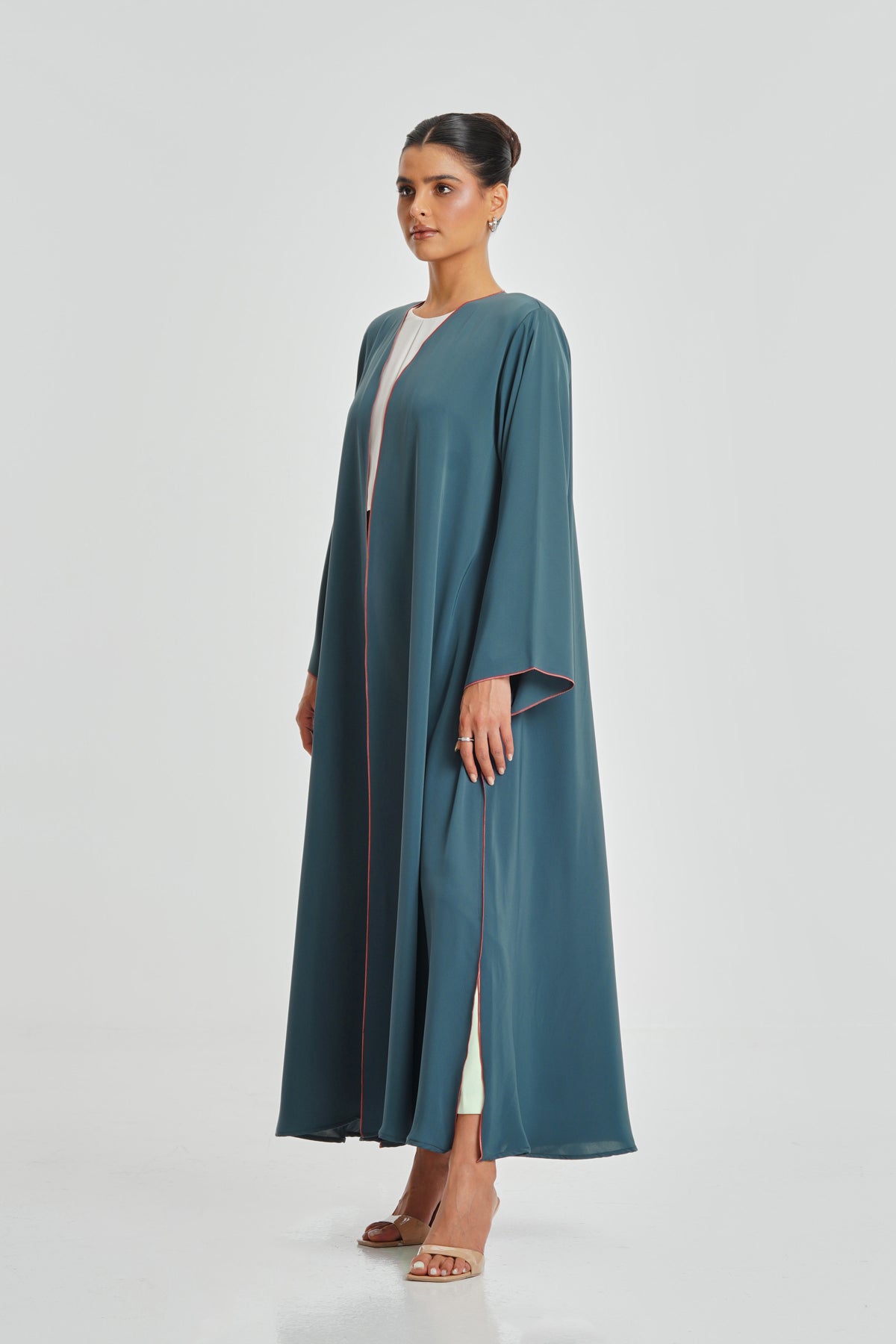 Teal Rose Abaya