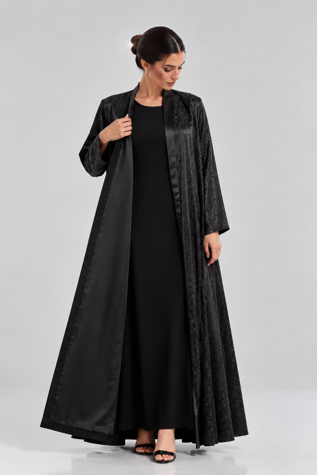Textured Black abaya