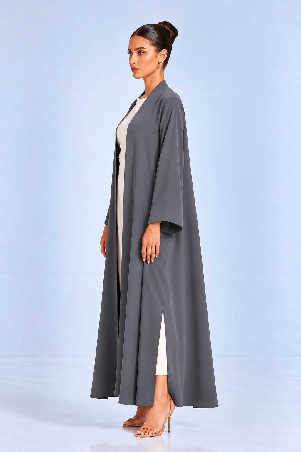 Charcoal Grey Classic Abaya