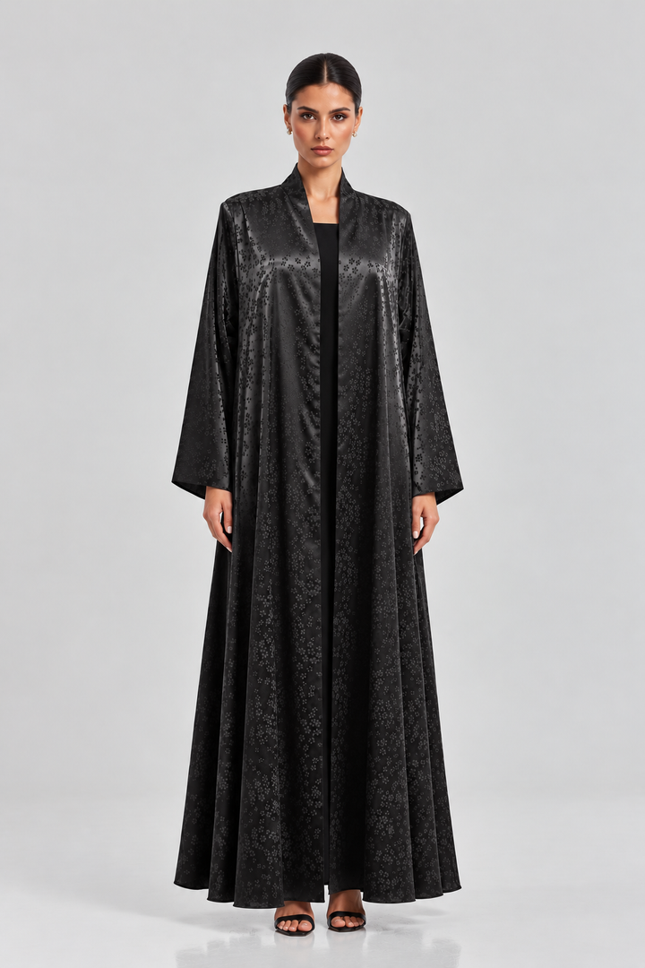 Textured Black abaya